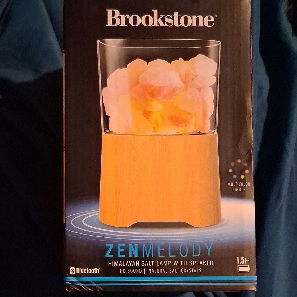 Brookstone Zen Melody Salt Lamp with Bluetooth Speaker